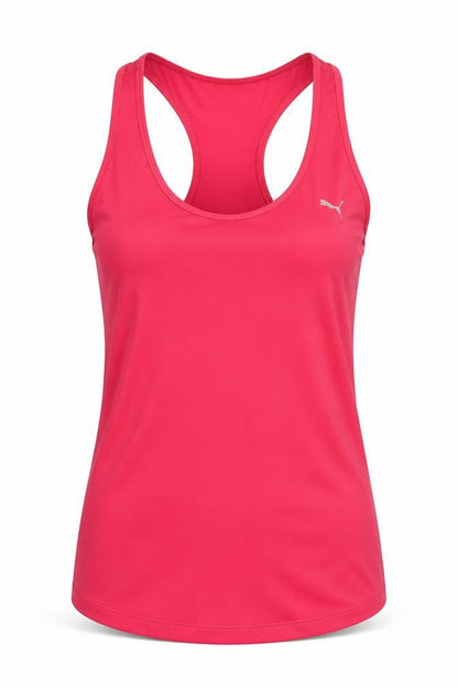 Puma Womens Pink Racerback Training Tank Top Size 12
