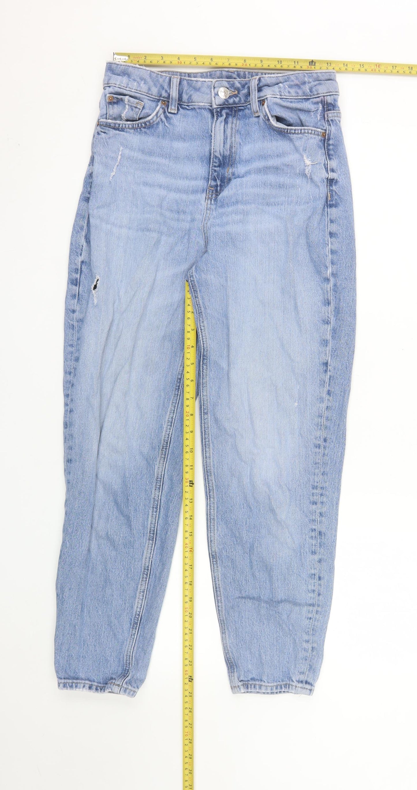 Marks and Spencer Women's Blue Mom Jeans Size 10 Regular Fit