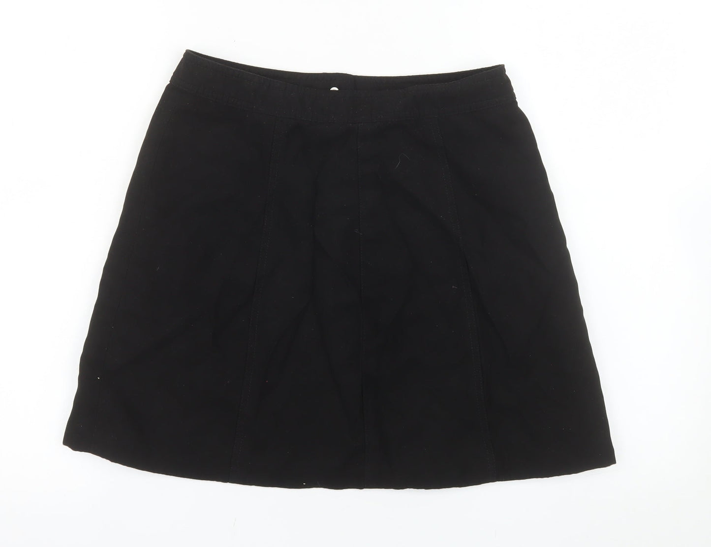 H&M Divided Women's Black A-Line Button Short Skirt UK 12