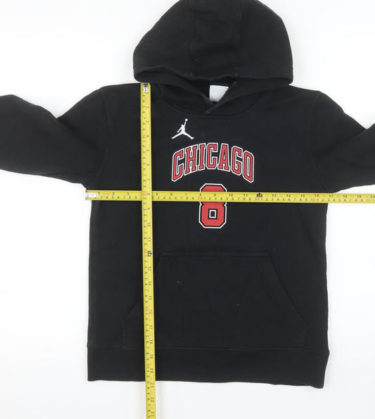 Nike Boys Black Chicago Bulls Lavine 8 Pullover Hoodie Size M 10-12