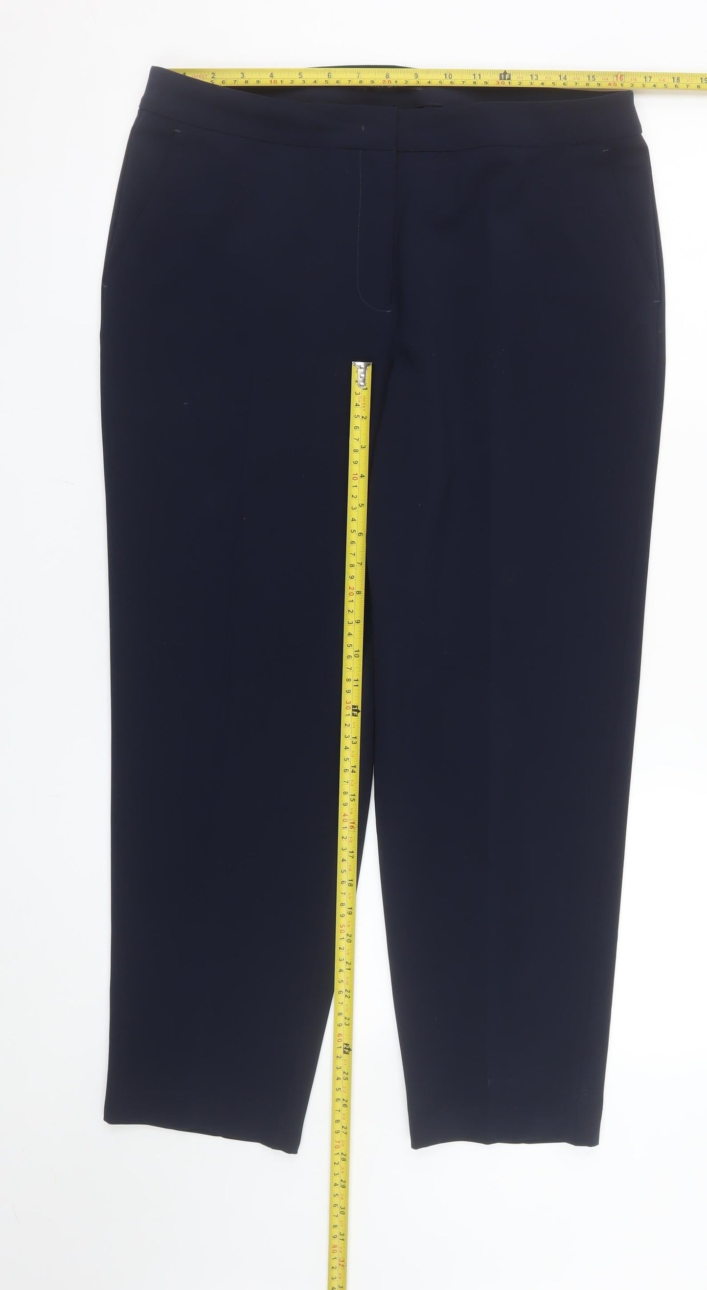 Betty Barclay Women’s Blue Straight Leg Trousers Size 16 Stretch