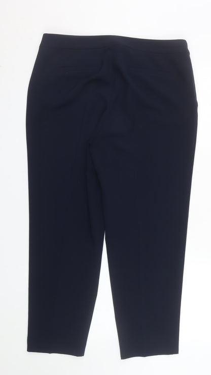 Betty Barclay Women’s Blue Straight Leg Trousers Size 16 Stretch