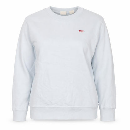 Levi's Women Blue Crew Neck Cotton Pullover Sweatshirt XS