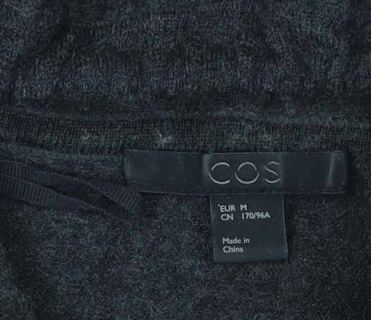 COS Womens Grey Wool Hooded Pullover Jumper Size 12
