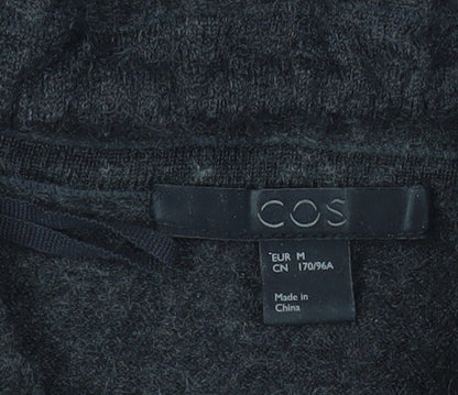COS Womens Grey Wool Hooded Pullover Jumper Size 12