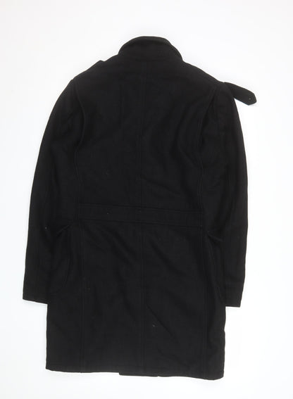 Springfield Mens Black Wool Blend Military Coat Size M
