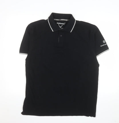 Backswing Men's Black Polo Shirt Large Golf Casual Top