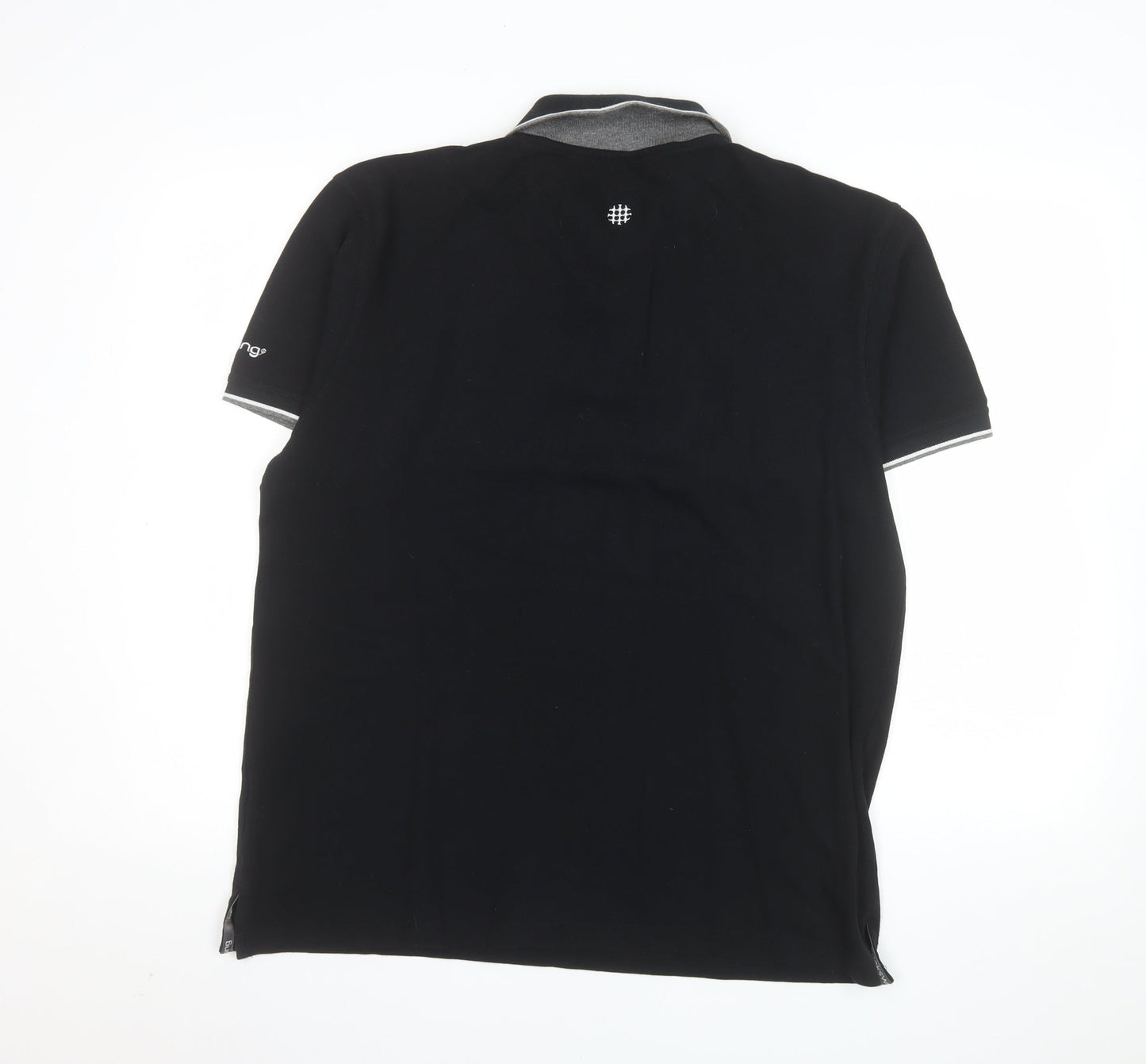 Backswing Men's Black Polo Shirt Large Golf Casual Top