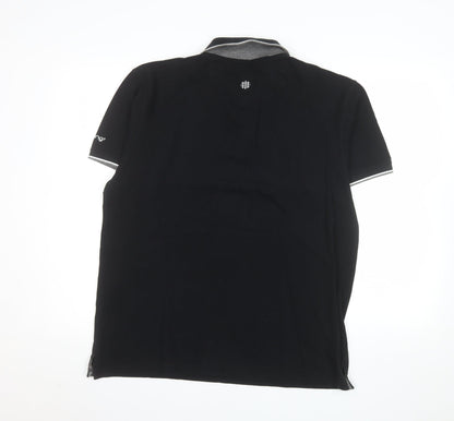 Backswing Men's Black Polo Shirt Large Golf Casual Top