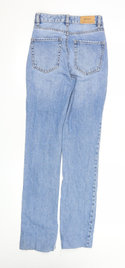 Stradivarius Women’s Blue Straight High Rise Jeans Size UK 4
