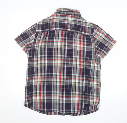 Mountain Warehouse Men's Multicoloured Plaid Short Sleeve Cotton Shirt S