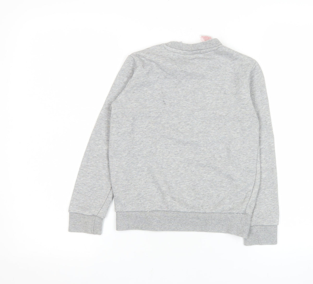 adidas Boys Grey 7-8 Years Pullover Crew Neck Logo Sweatshirt