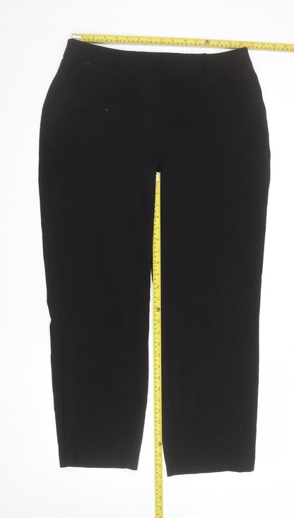 Dunnes Women's Black Straight Leg Trousers Size 14