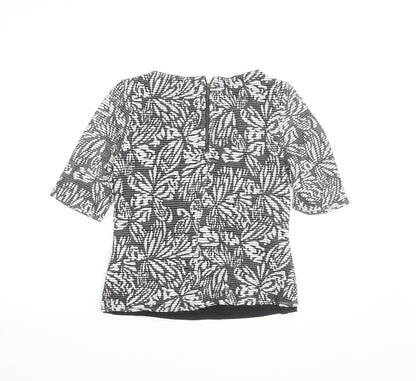 Principles by Ben de Lisi Women’s Black Floral Tunic Blouse Size 10