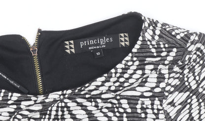 Principles by Ben de Lisi Women’s Black Floral Tunic Blouse Size 10