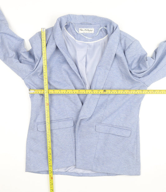 Miss Selfridge Women Blue UK 16 Classic Open Front Blazer Jacket