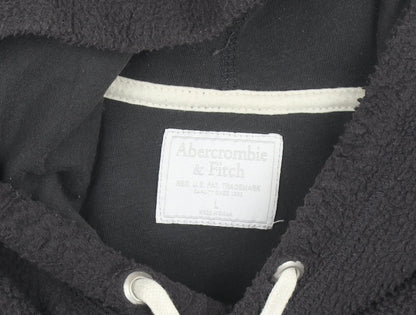 Abercrombie & Fitch Men's Black Fleece Pullover Hoodie L