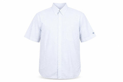Oscar Jacobson Men's Blue Check Short Sleeve Button-Up Shirt Size L