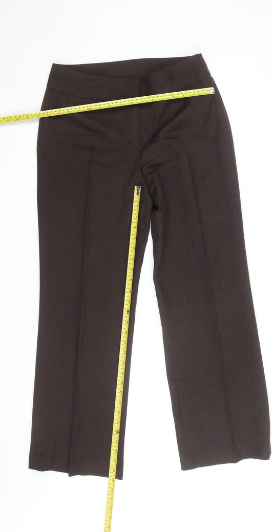 Debenhams Collection Women Brown Size 12 Straight Leg Dress Trousers