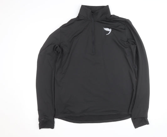 Fly Men's Black Medium 1/4 Zip Athletic Track Jacket