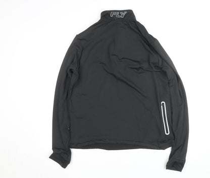 Fly Men's Black Medium 1/4 Zip Athletic Track Jacket