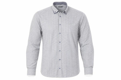 Hatico Essentials Men's Blue Check Regular Fit Long Sleeve Button-Up Shirt Size 17