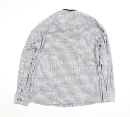 Hatico Essentials Men's Blue Check Regular Fit Long Sleeve Button-Up Shirt Size 17