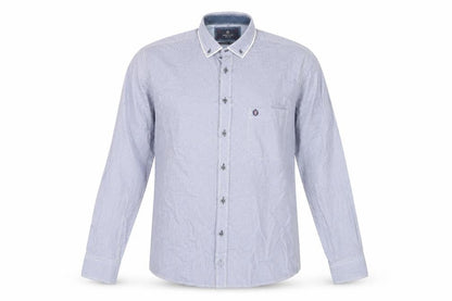 Hatico Men Blue Cotton Long Sleeve Regular Fit Button-Up Shirt 41