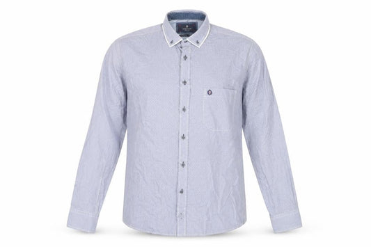Hatico Men Blue Cotton Long Sleeve Regular Fit Button-Up Shirt 41