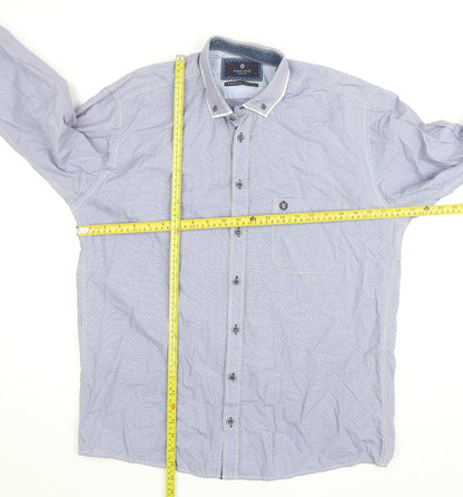 Hatico Men Blue Cotton Long Sleeve Regular Fit Button-Up Shirt 41