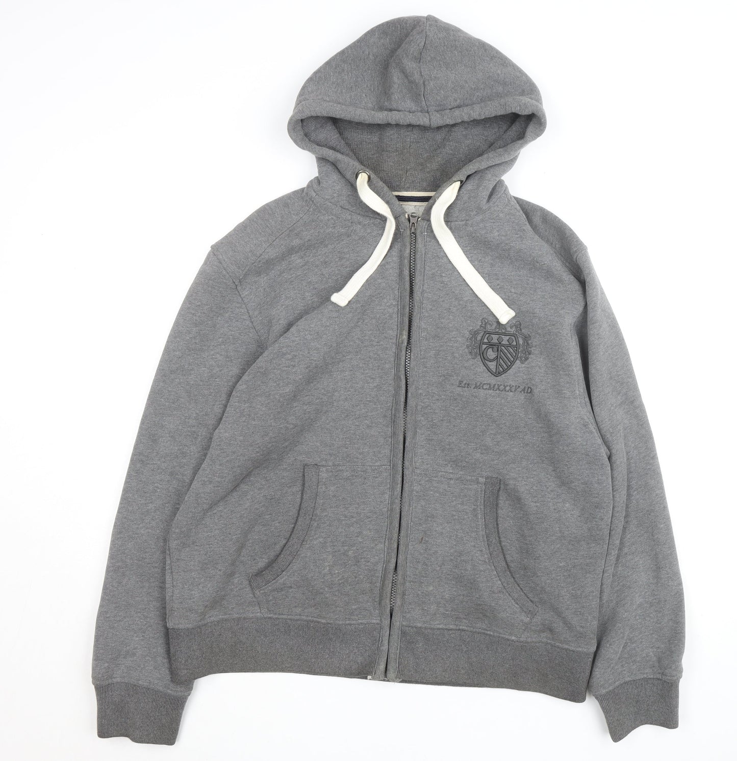 Paul Costelloe Men’s Grey Full Zip Hoodie Size L