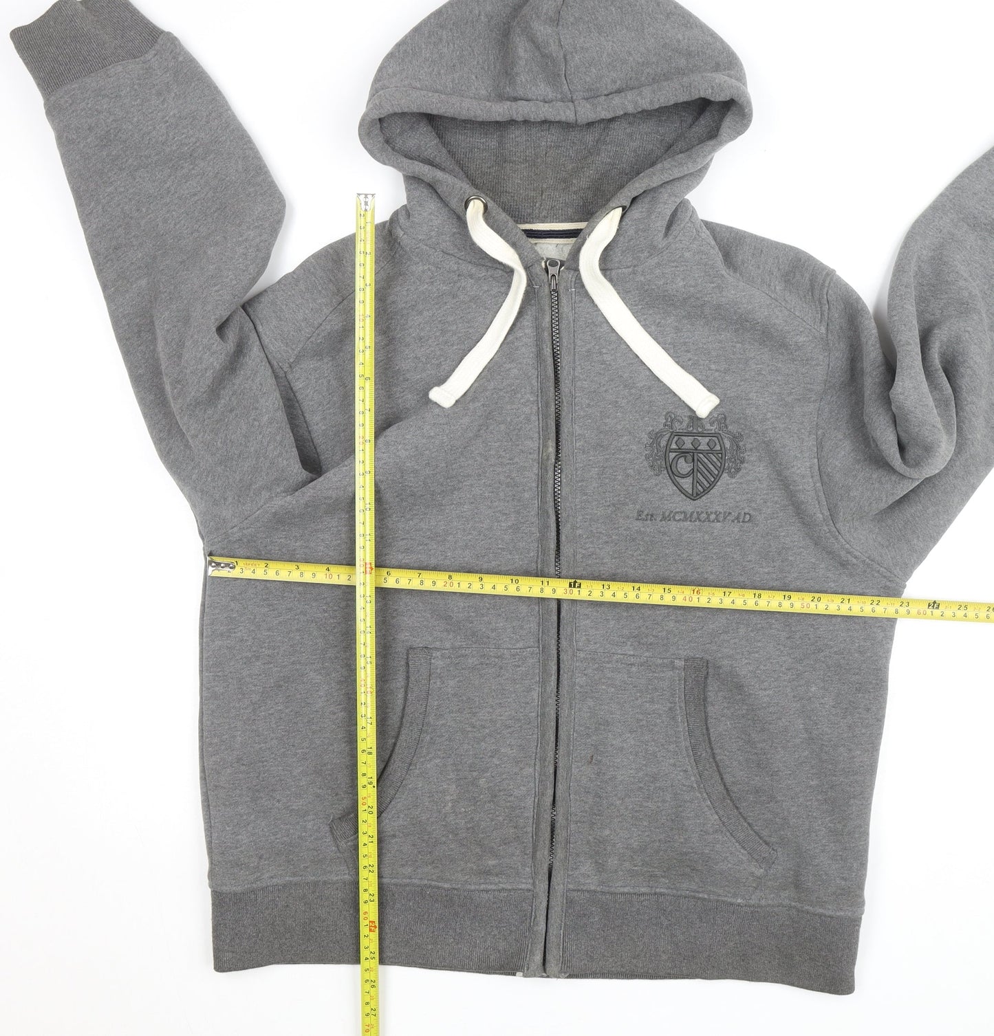 Paul Costelloe Men’s Grey Full Zip Hoodie Size L