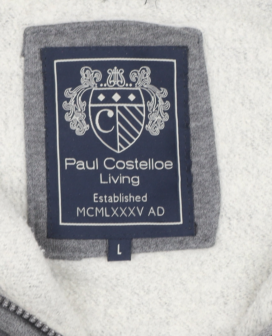 Paul Costelloe Men’s Grey Full Zip Hoodie Size L