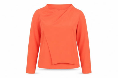 Jacques Vert Women’s Orange Long Sleeve Cowl Neck Blouse Size 12