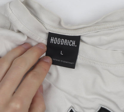 Hoodrich Men's White Graphic Logo T-Shirt Size L