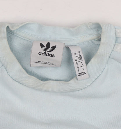 Adidas Women’s Light Blue Sweatshirt Small Crew Neck Pullover Cotton Blend