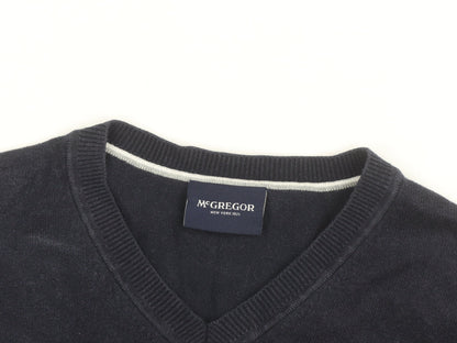 McGregor Men’s Blue V-Neck Cotton Blend Pullover Jumper L