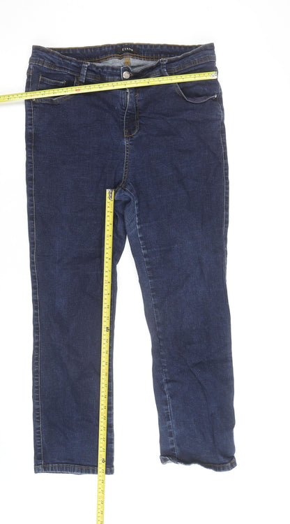 Evans Women's Blue Straight Leg Stretch Denim Jeans Size 20