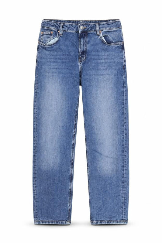 Marks and Spencer Men's Blue Regular Fit Straight Denim Jeans Size 14