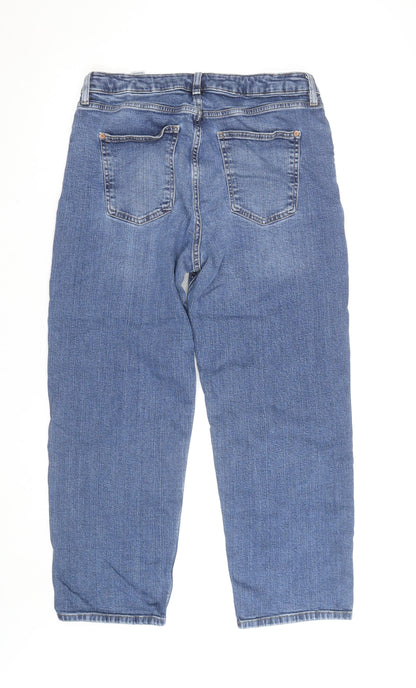 Marks and Spencer Men's Blue Regular Fit Straight Denim Jeans Size 14