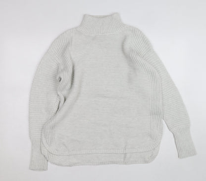 AKINII Women's Ivory Roll Neck Chunky Knit Long Sleeve Jumper XL