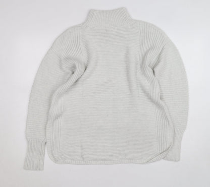 AKINII Women's Ivory Roll Neck Chunky Knit Long Sleeve Jumper XL
