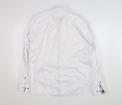 Lloyd & Jefferson Men's White Slim Fit Formal Dress Shirt 17.5in