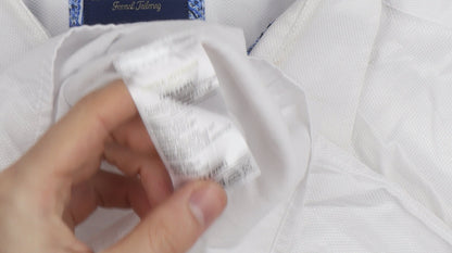 Lloyd & Jefferson Men's White Slim Fit Formal Dress Shirt 17.5in