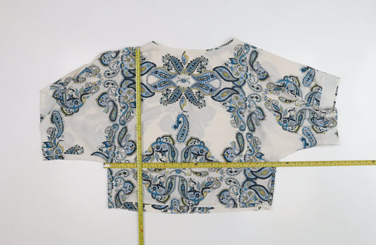 Dorothy Perkins Women’s Multicoloured Paisley Chiffon Tunic Blouse Size 12