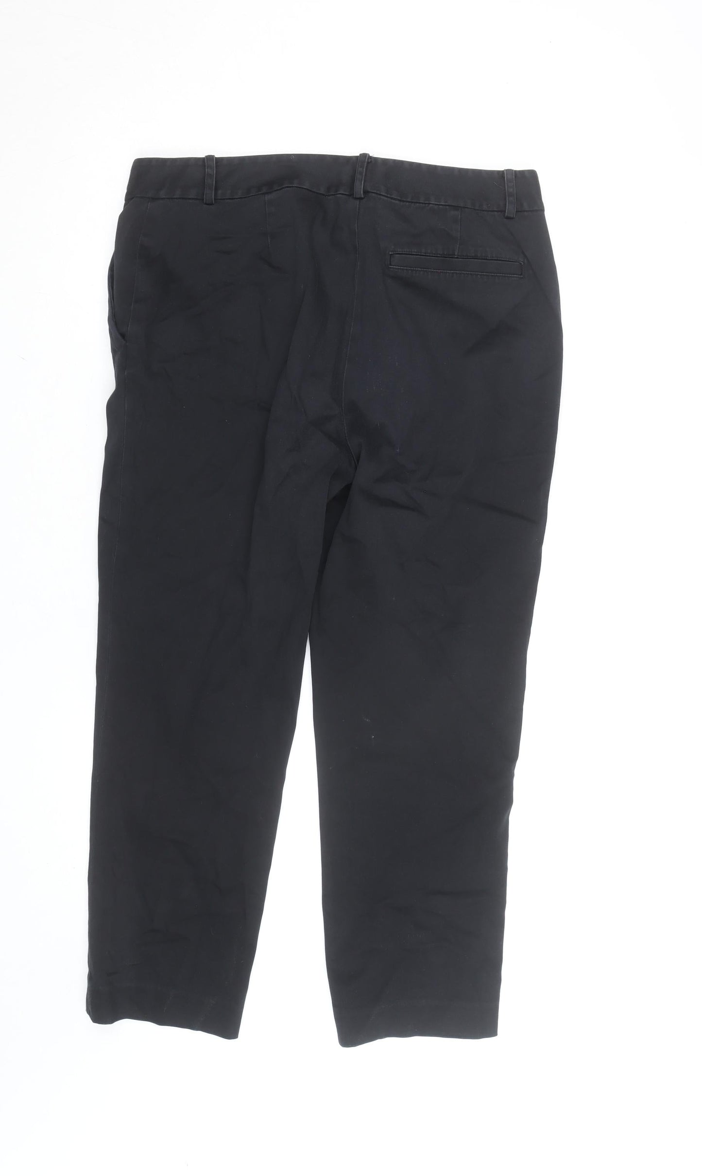 Lauren Ralph Lauren Women's Black Cotton Chino Trousers Size 12