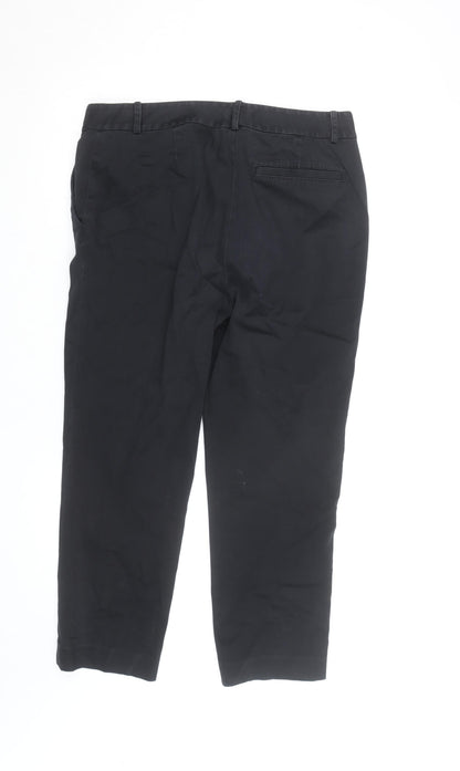 Lauren Ralph Lauren Women's Black Cotton Chino Trousers Size 12
