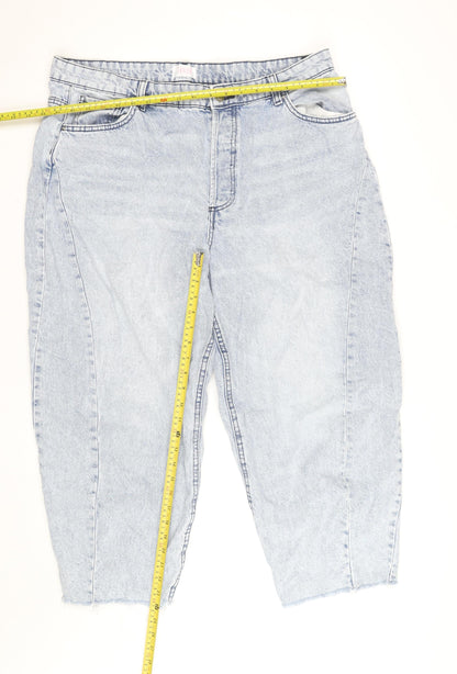 Savida Women’s Light Blue Mom Jeans Size 18 Relaxed Fit Denim