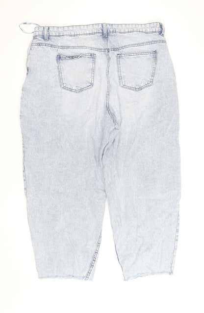 Savida Women’s Light Blue Mom Jeans Size 18 Relaxed Fit Denim