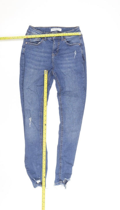 Denim Co. Women's Blue Skinny Distressed Jeans Size 6
